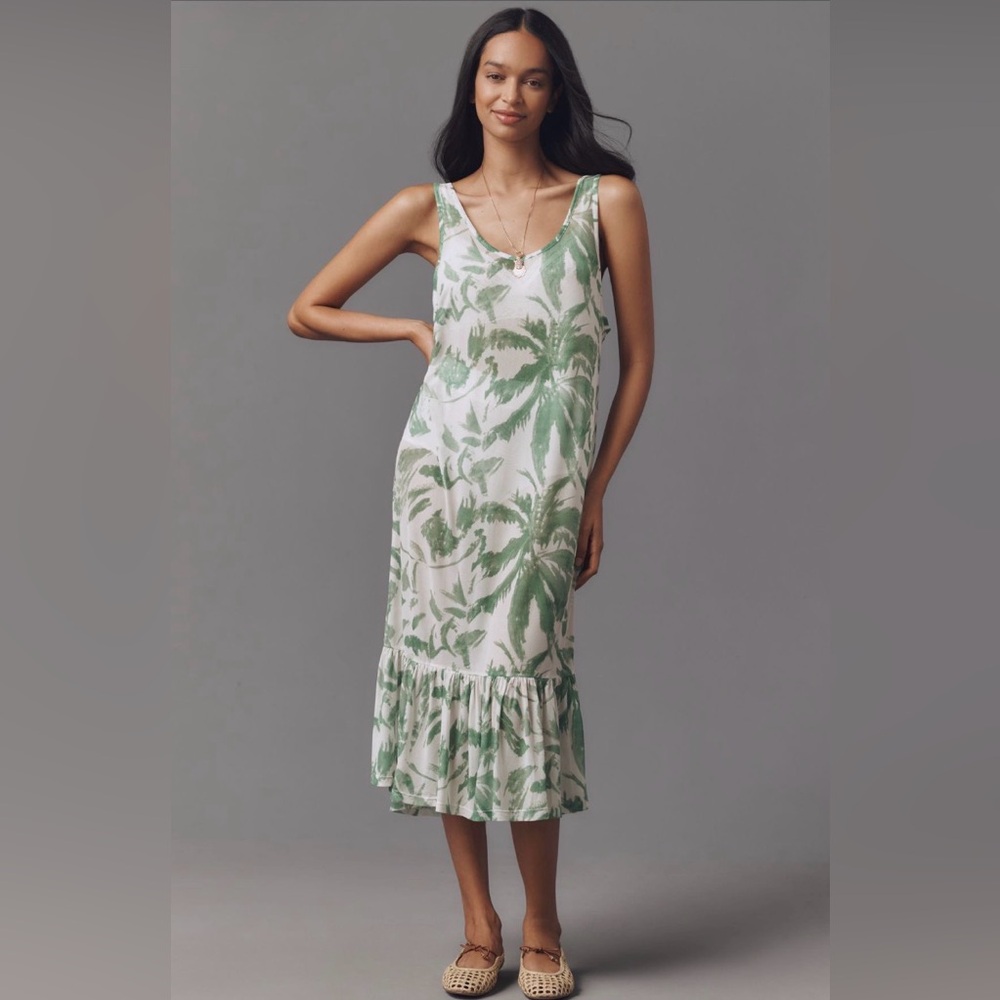 ✨ Anthropologie Mesh Sleeveless Midi Dress